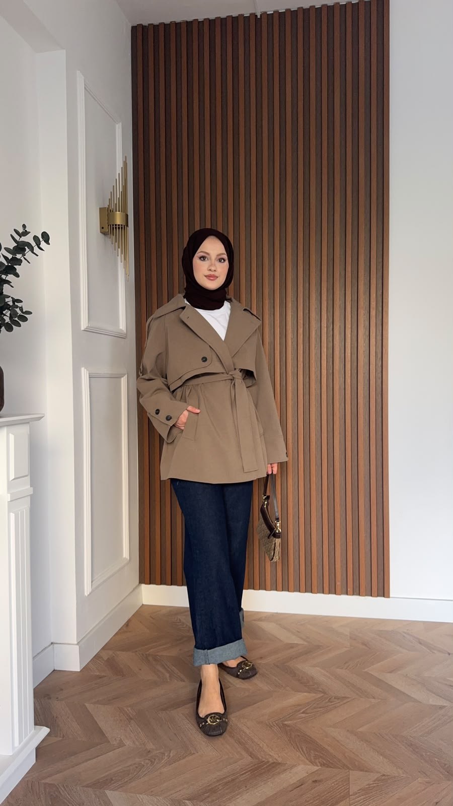 MEYSADESIGN TRENCKOT Kısa Gadget Oversize Trençkot Küf Yeşili