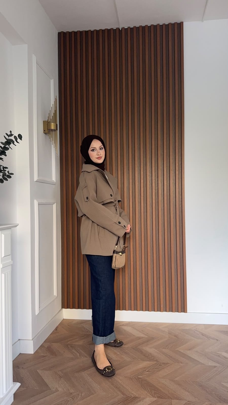 MEYSADESIGN TRENCKOT Kısa Gadget Oversize Trençkot Küf Yeşili