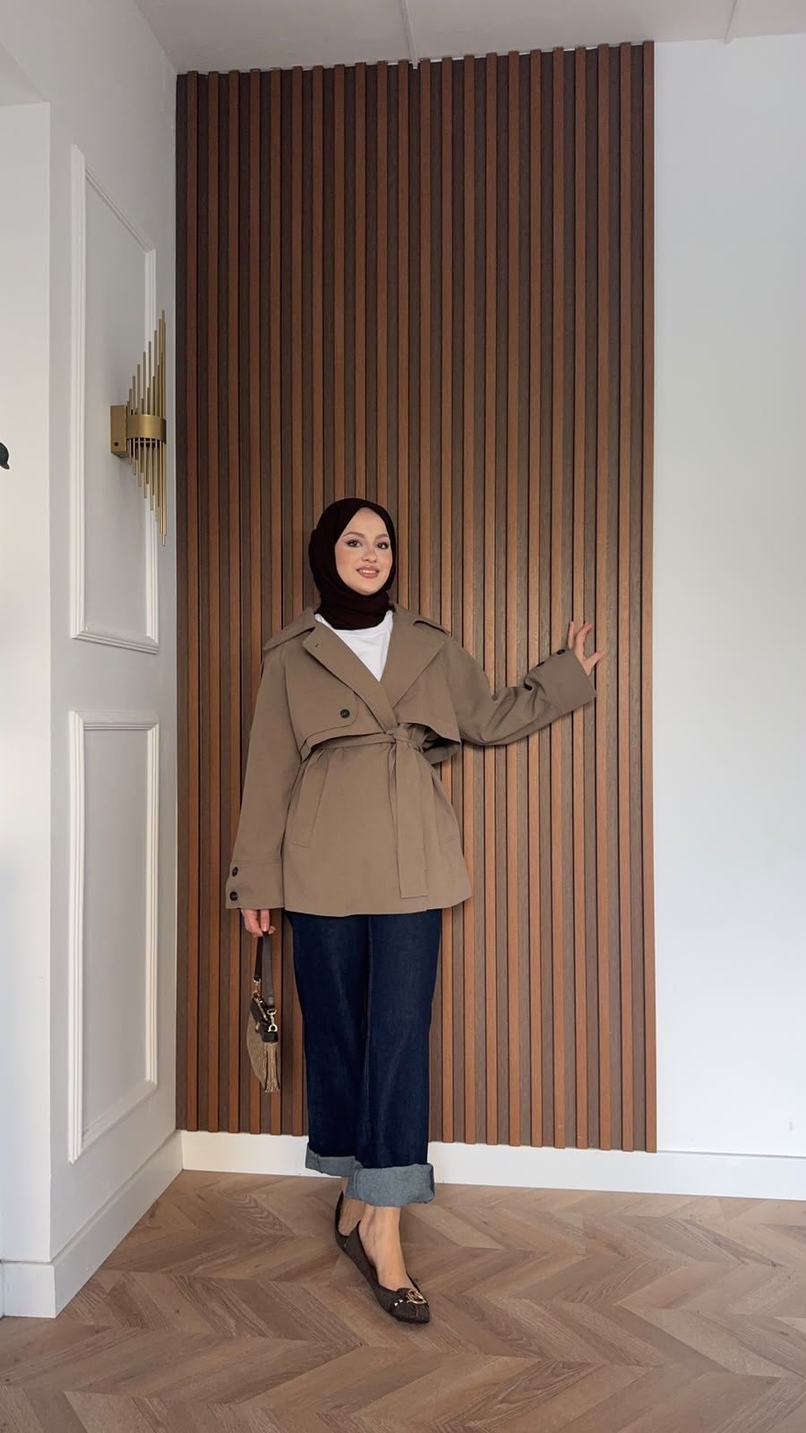 MEYSADESIGN TRENCKOT Kısa Gadget Oversize Trençkot Küf Yeşili