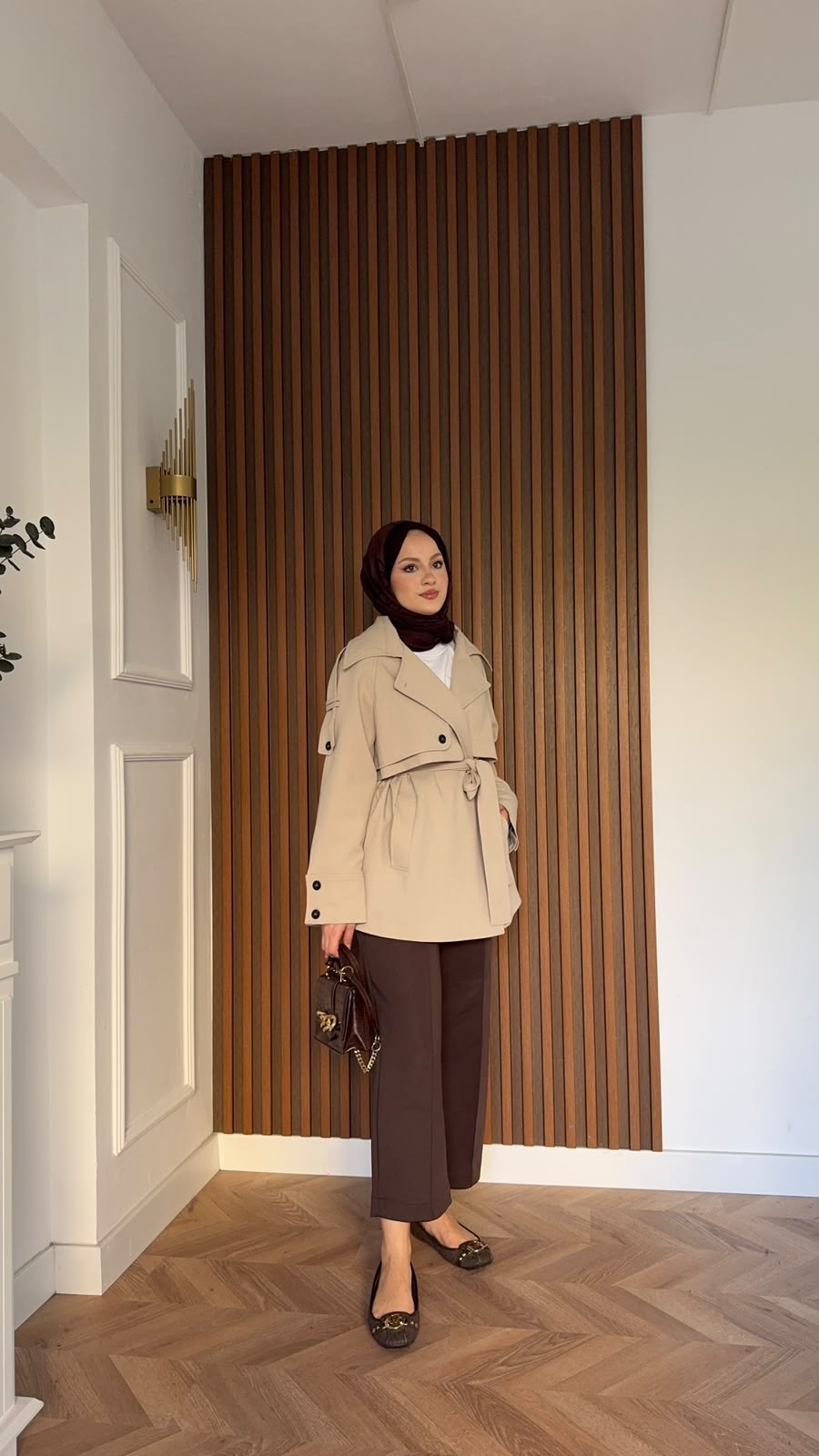 MEYSADESIGN TRENCKOT Kısa Gadget Oversize Trençkot Bej