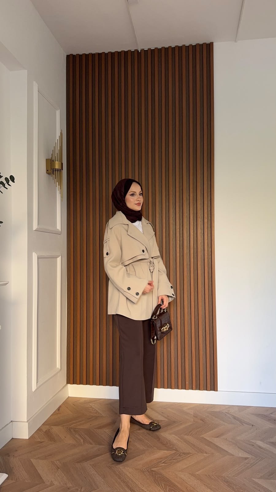 MEYSADESIGN TRENCKOT Kısa Gadget Oversize Trençkot Bej