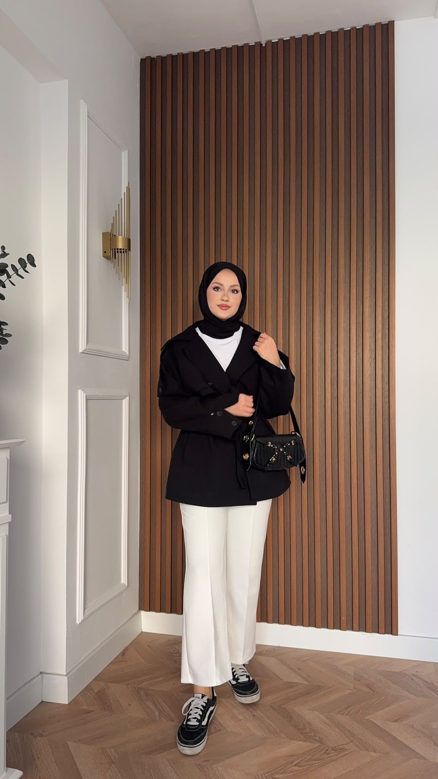 MEYSADESIGN TRENCKOT Kısa Gadget Oversize Trençkot Siyah