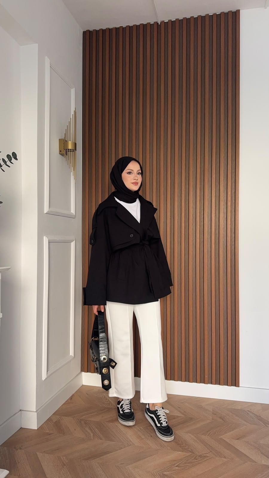 MEYSADESIGN TRENCKOT Kısa Gadget Oversize Trençkot Siyah