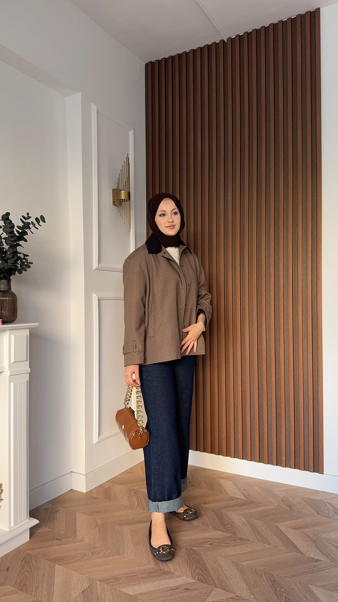MEYSADESIGN TRENCKOT Sove Ekoseli Trençkot Mini Ekoseli