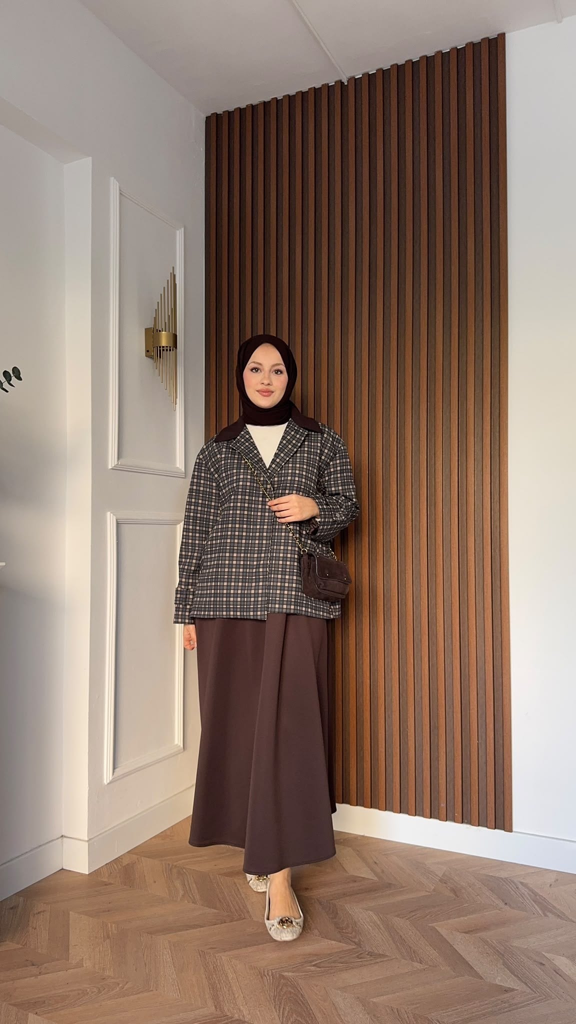 MEYSADESIGN TRENCKOT Sove Ekoseli Trençkot Büyük Ekoseli