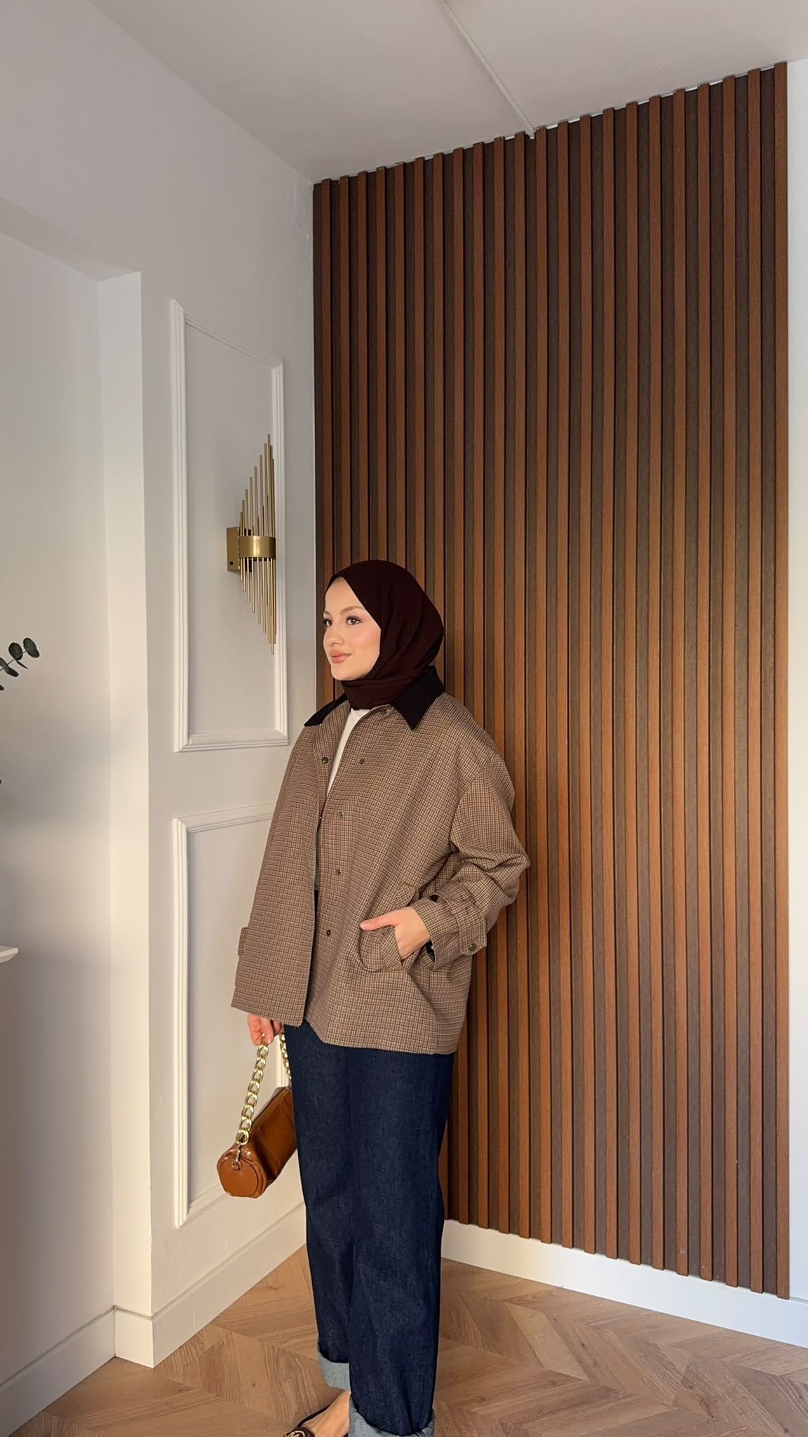 MEYSADESIGN TRENCKOT Sove Ekoseli Trençkot Mini Ekoseli