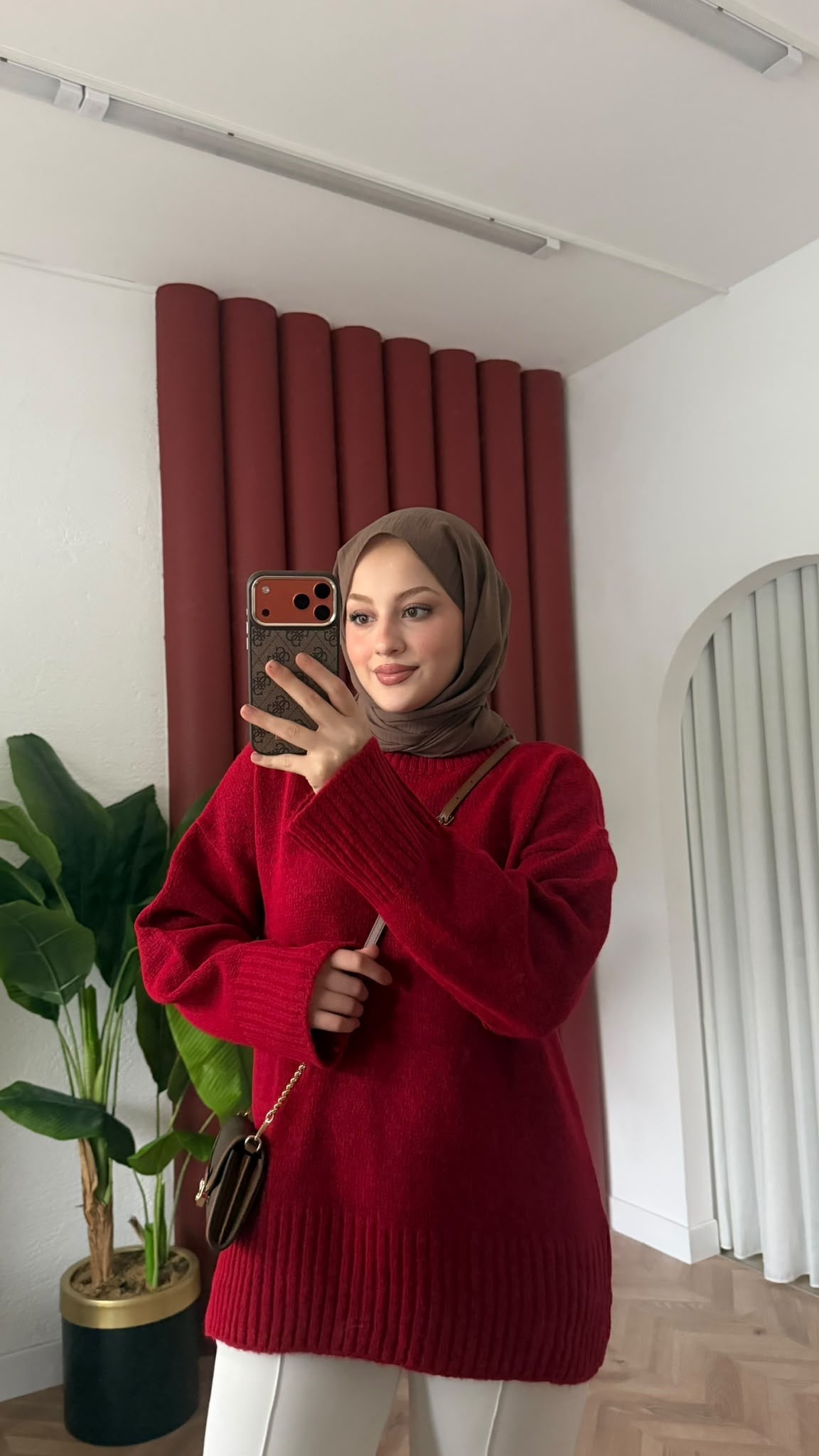 MEYSADESIGN TRİKO KAZAK Riyal Yumoş Kazak Kırmızı