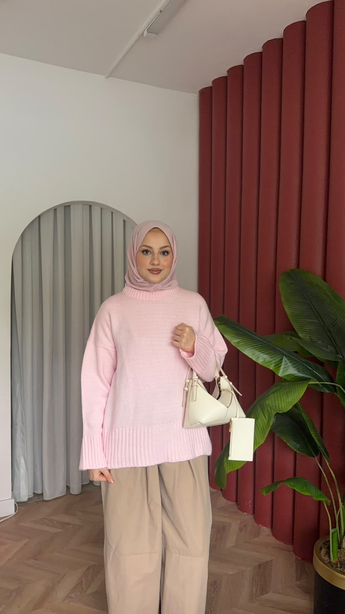 MEYSADESIGN TRİKO KAZAK Riyal Yumoş Kazak Pembe
