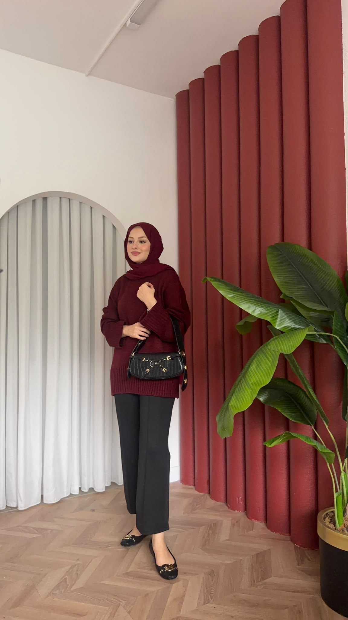 MEYSADESIGN TRİKO KAZAK Riyal Yumoş Kazak Bordo