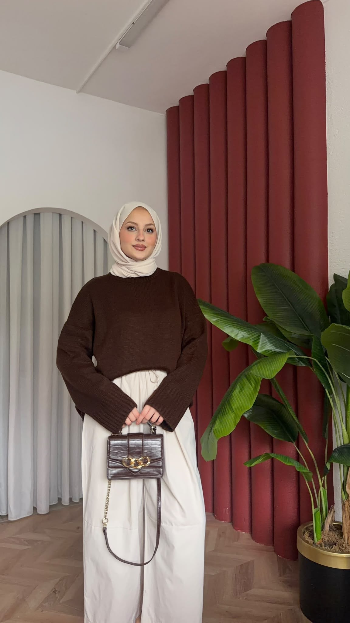 MEYSADESIGN TRİKO KAZAK Riyal Yumoş Kazak Acı Kahve