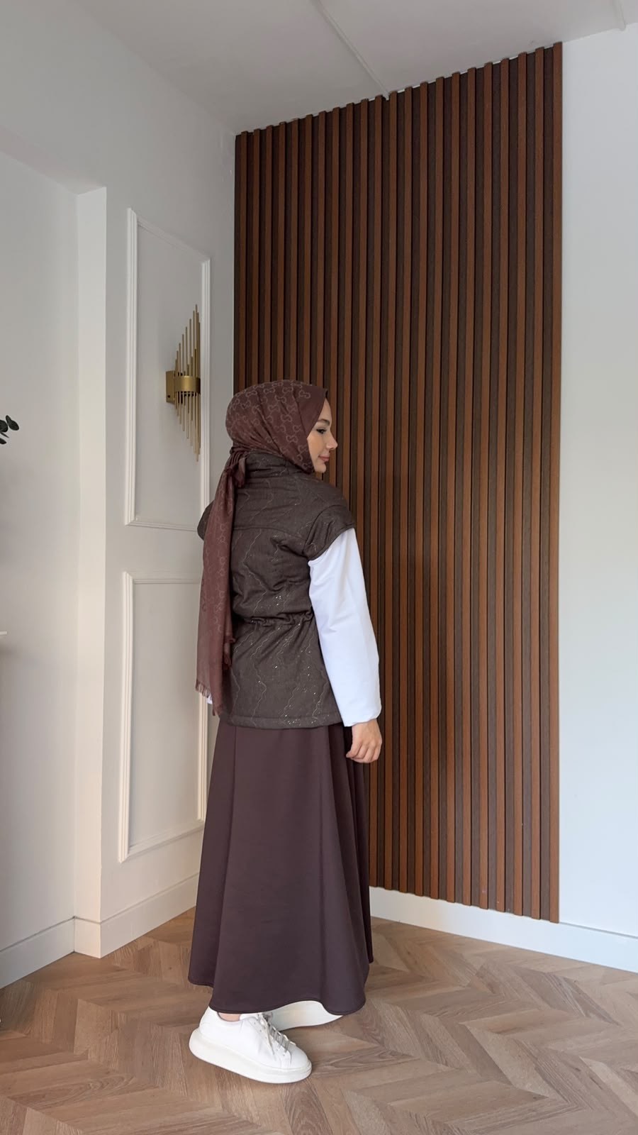 MEYSADESIGN YELEK Işıl Şişme Yelek Kahve