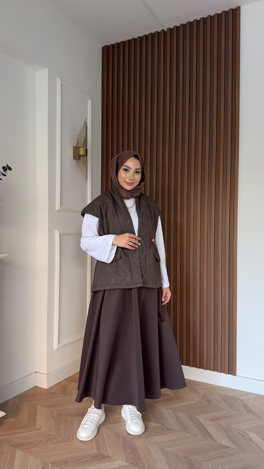 MEYSADESIGN YELEK Işıl Şişme Yelek Kahve