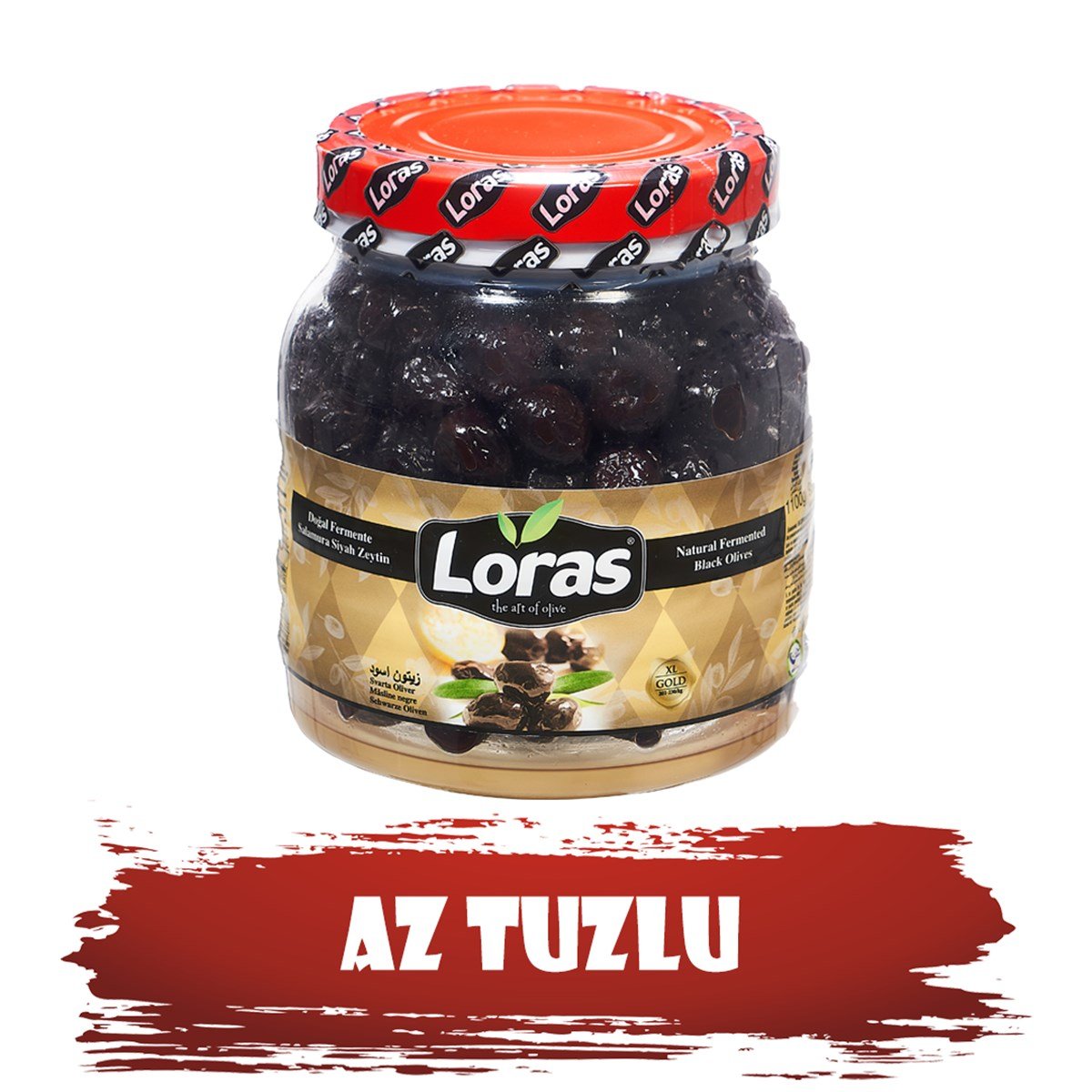LORAS  GEMLİK SİYAH ZEYTİN PET GOLD 900 GR (201 - 230)SİYAH ZEYTİNLORAS