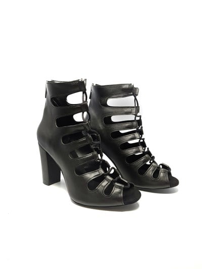 HIGH HEELS SIYAH DERI