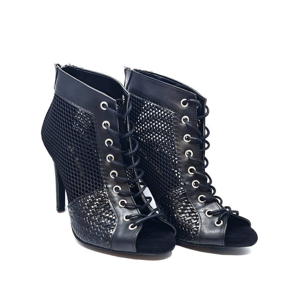 HIGH HEELS SIYAH FILELI