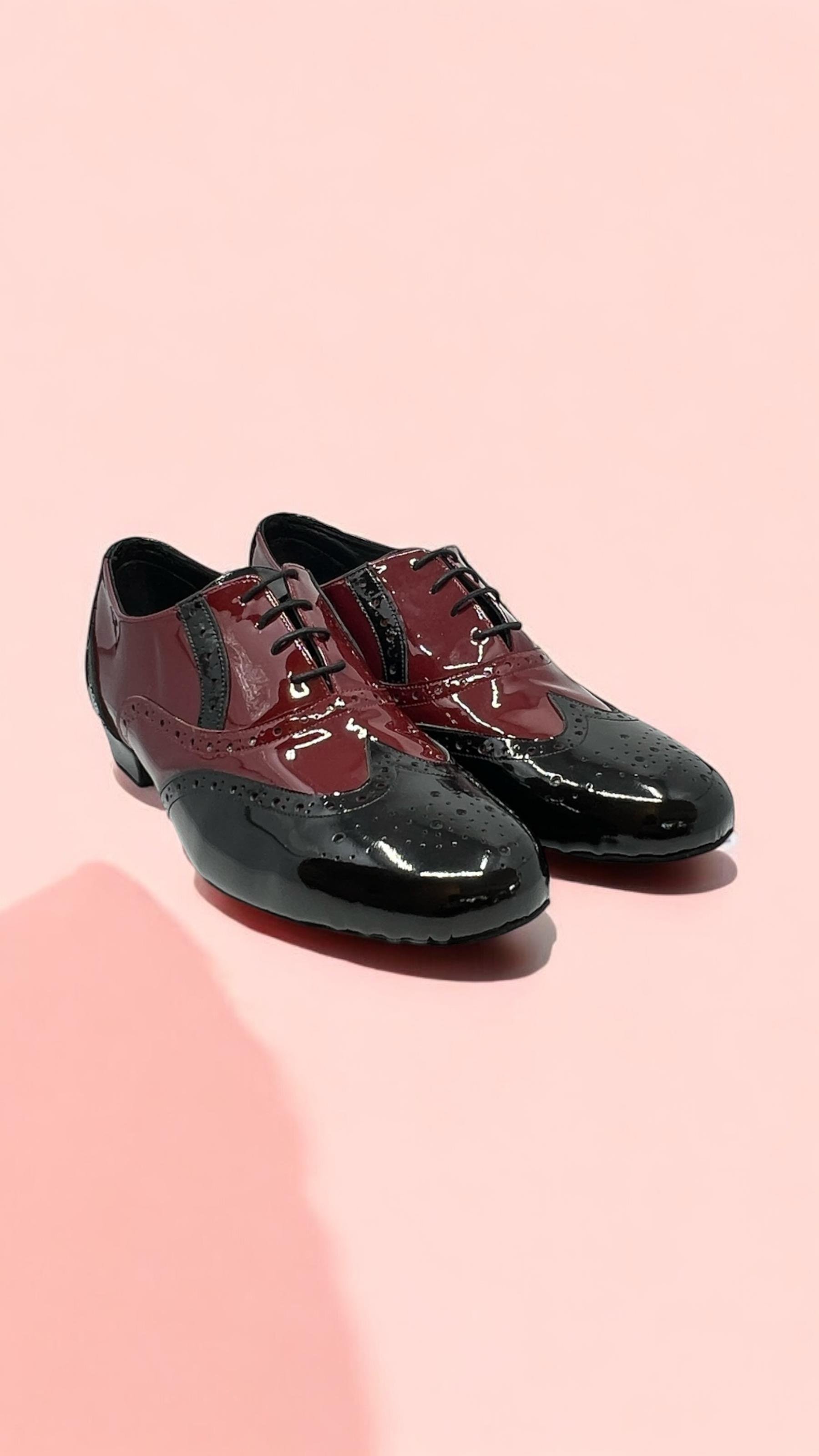 SİYAH BORDO ERKEK DANS AYAKKABISI