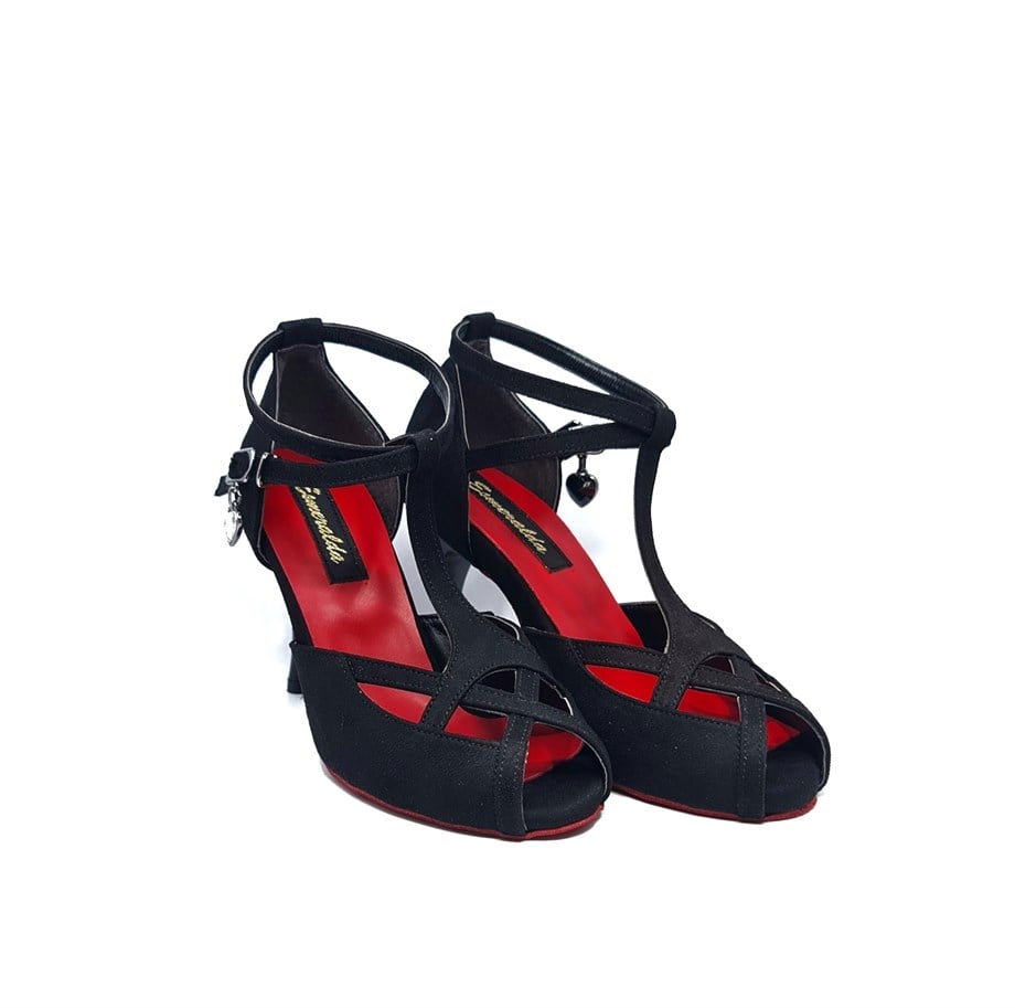 SİYAH KADIN TANGO DANS AYAKKABISI