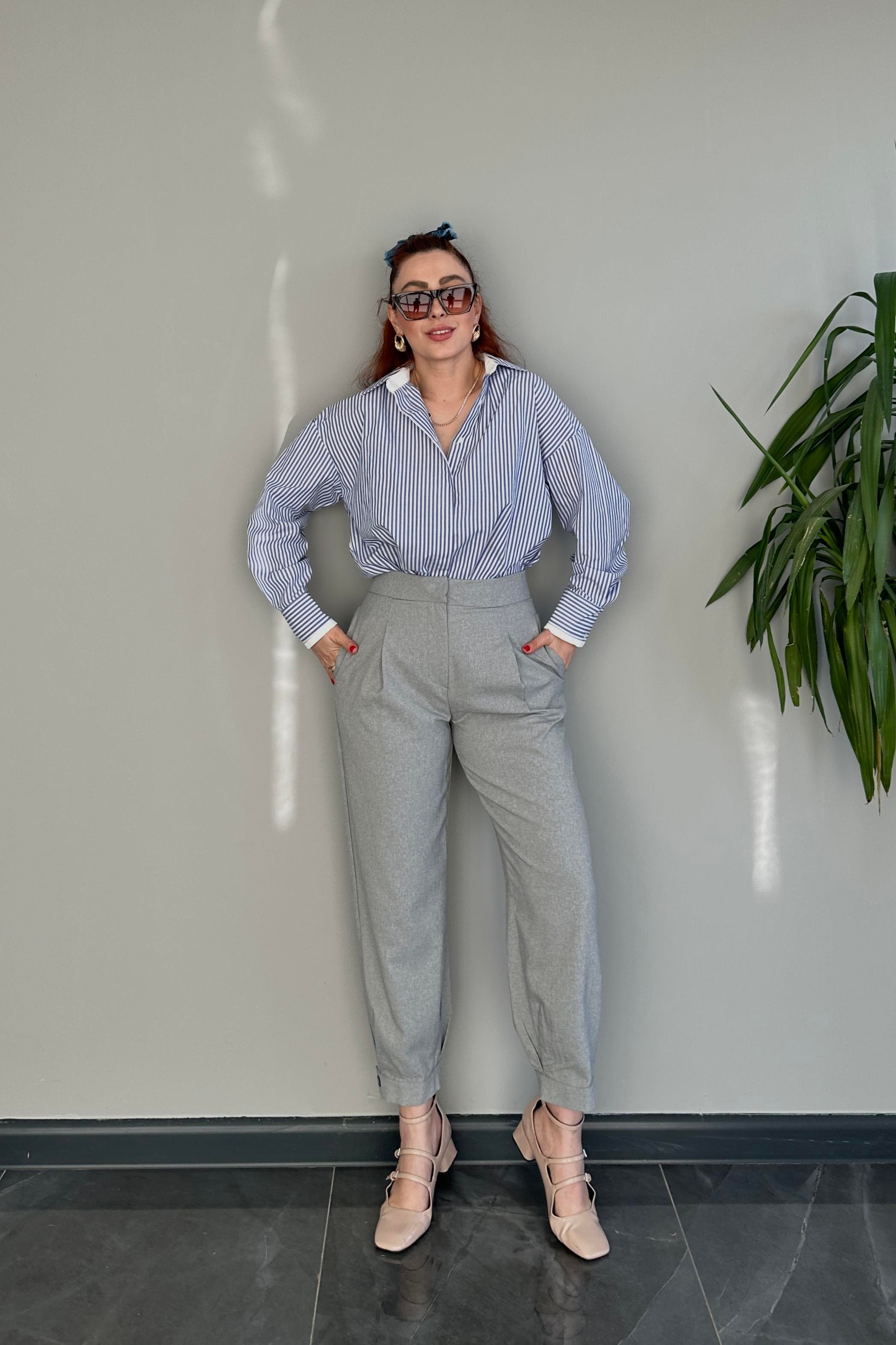 Zara Model Mavi Çizgili Gömlek