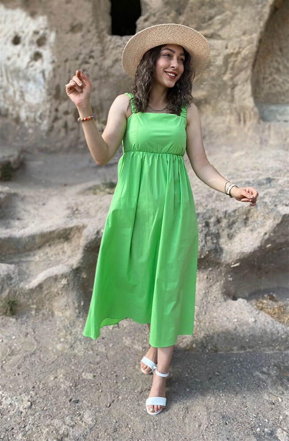 Mabelle Yeşil Elbise