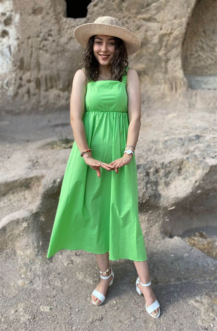 Mabelle Yeşil Elbise