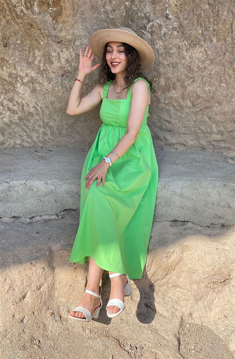 Mabelle Yeşil Elbise