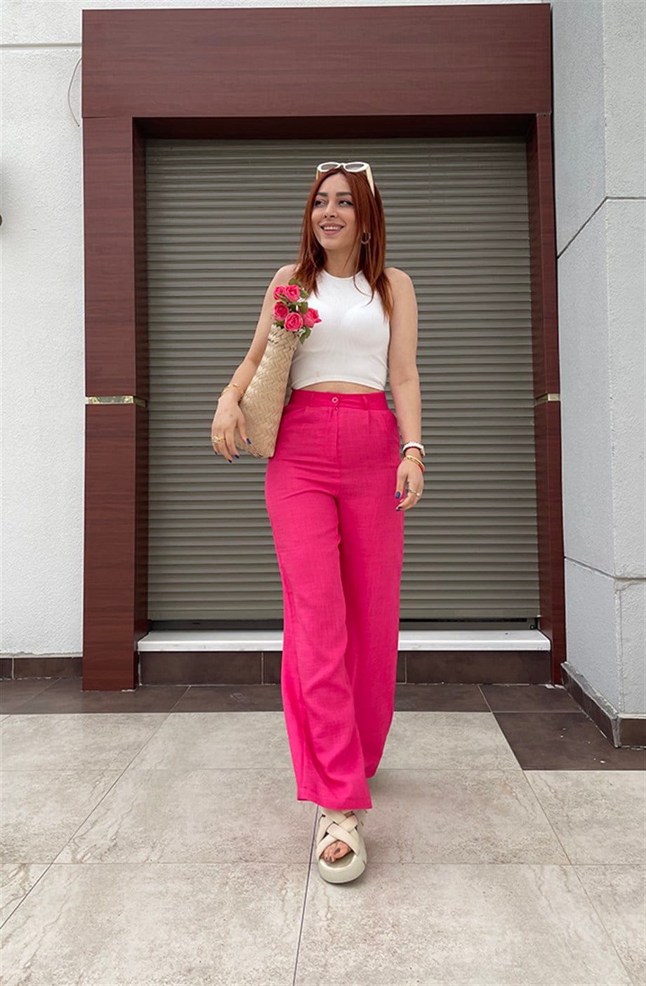 Gökkuşağı Pembe Pantalon