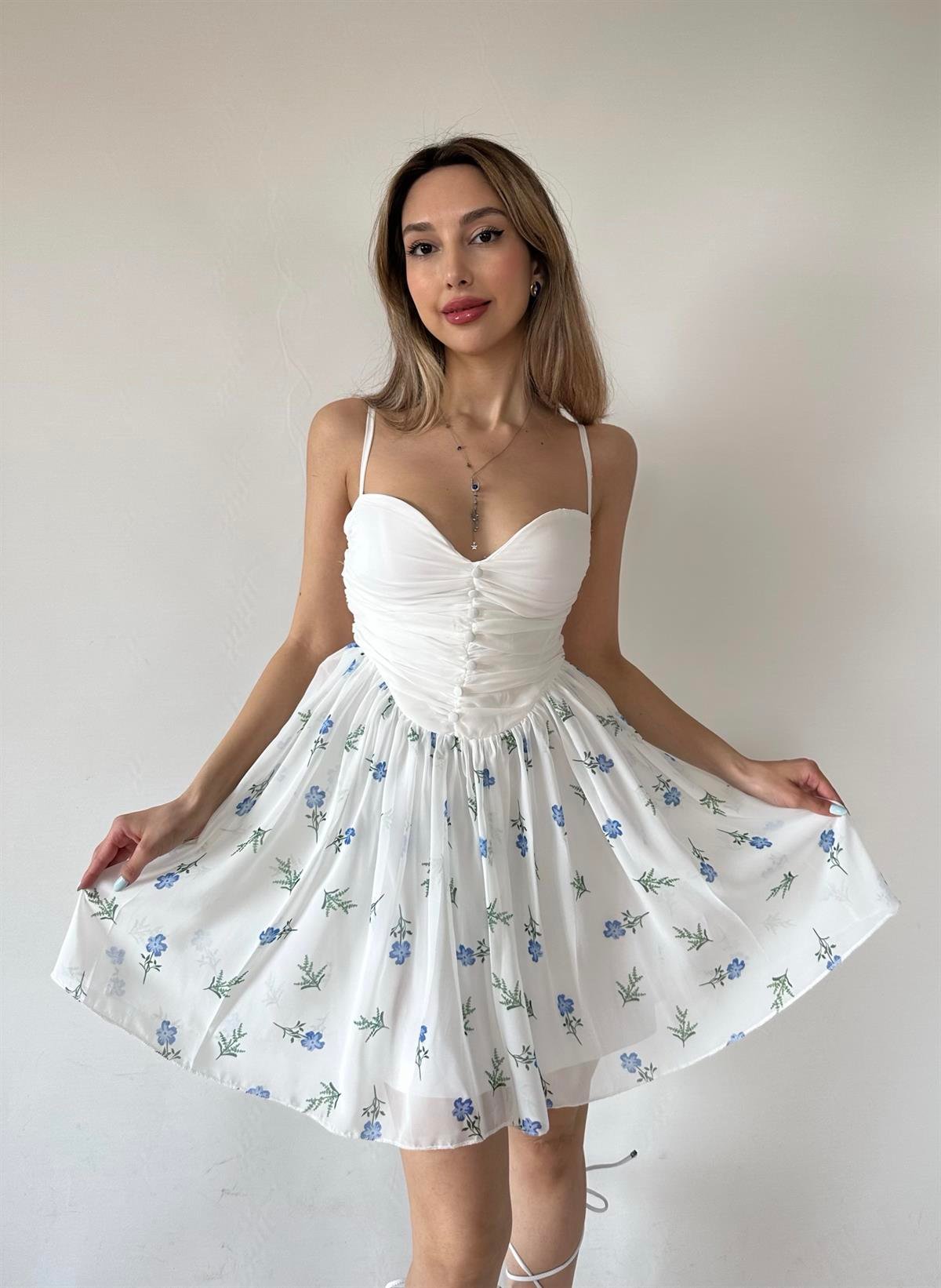 Flores Çiçekli Elbise