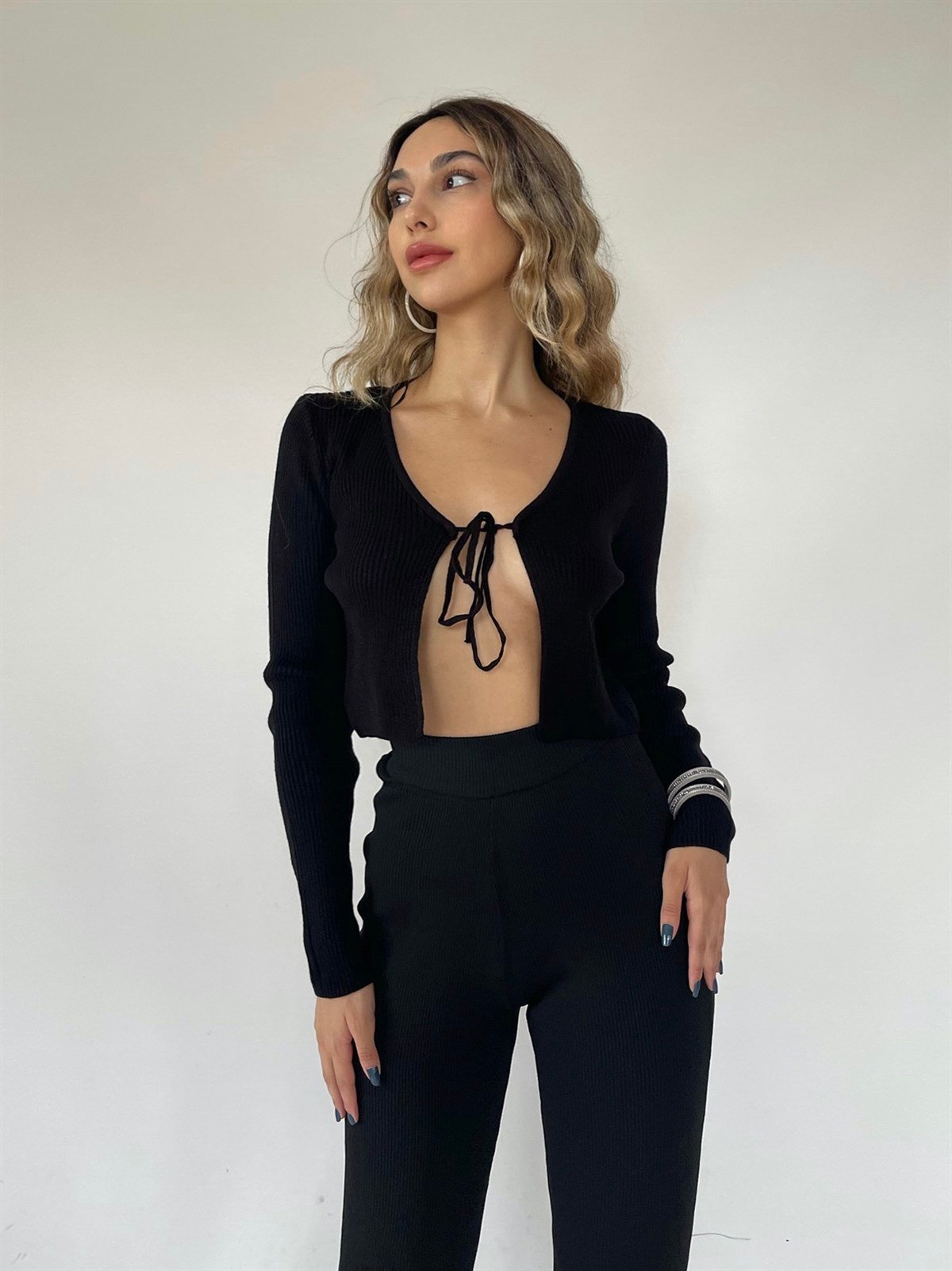 Nancy Bağlamalı Triko Bluz