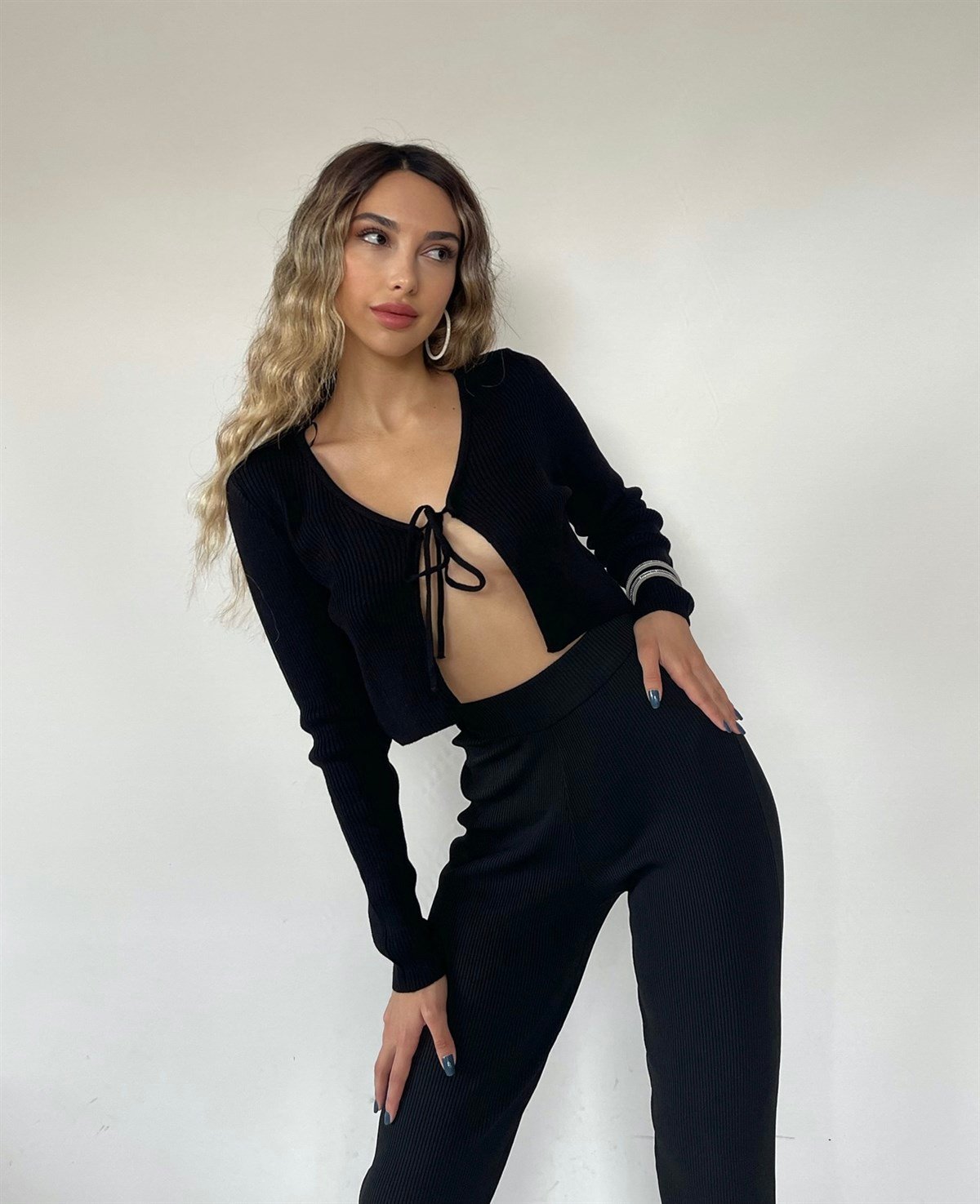 Nancy Bağlamalı Triko Bluz