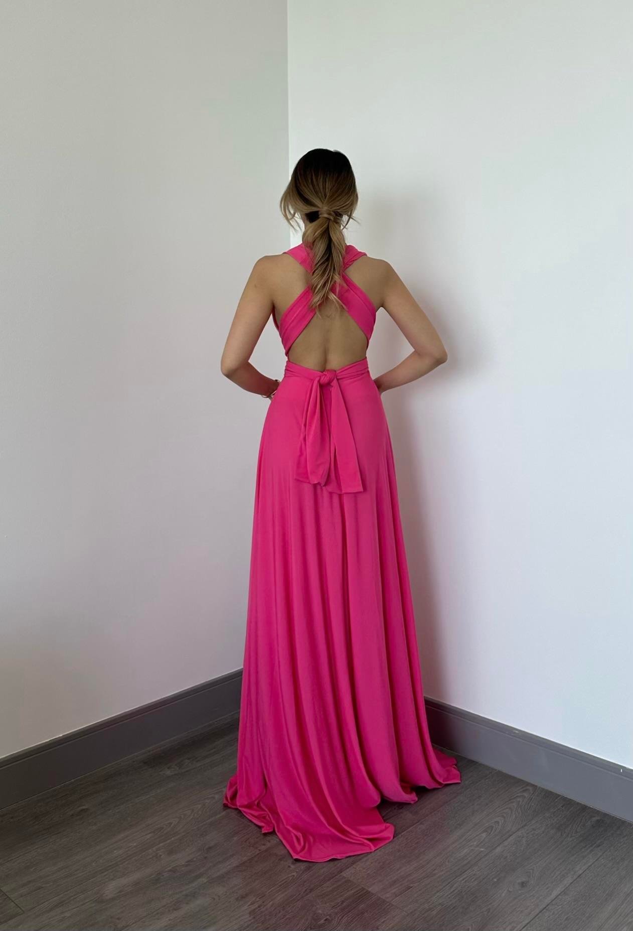 Rosella Elbise Pembe 