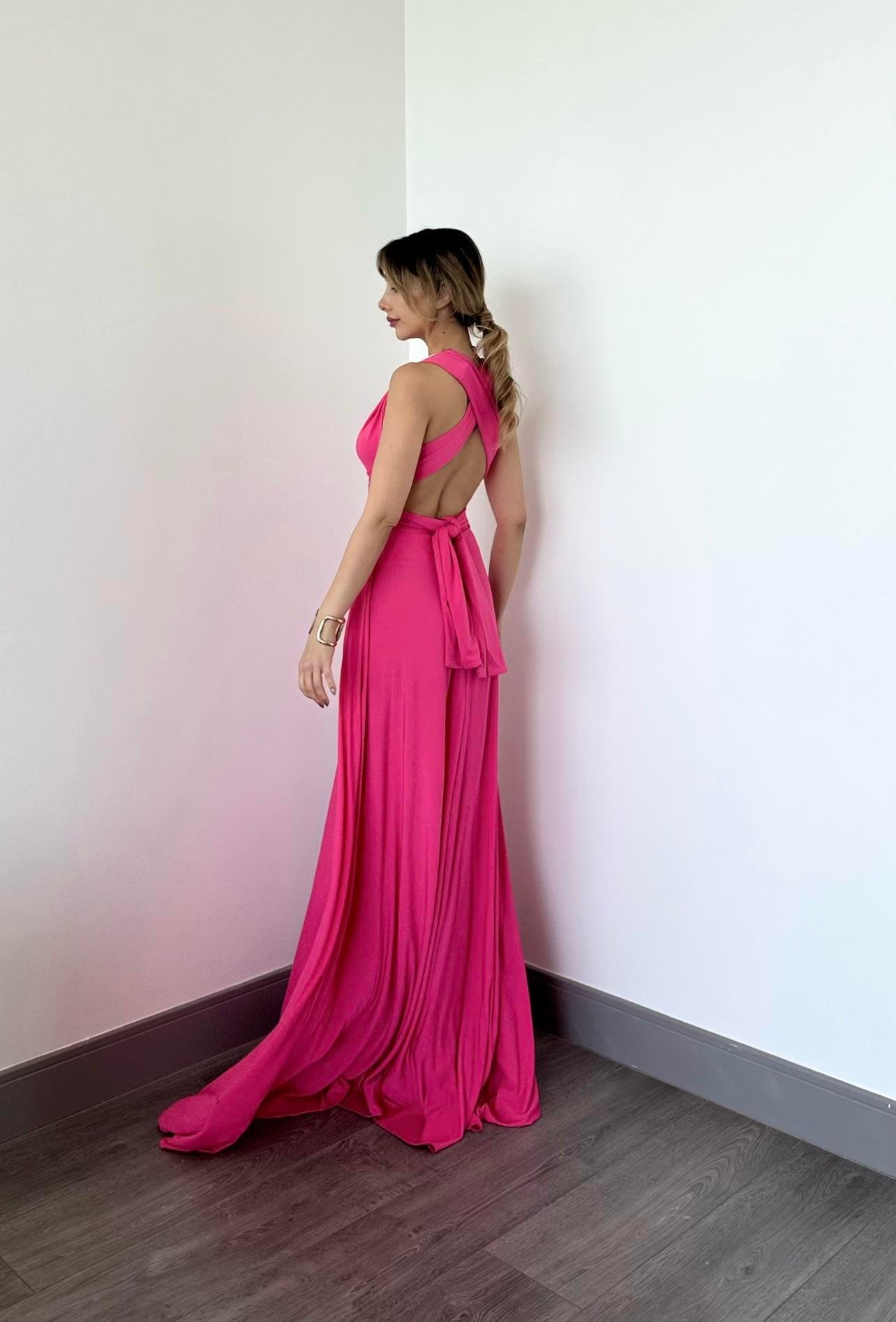 Rosella Elbise Pembe 