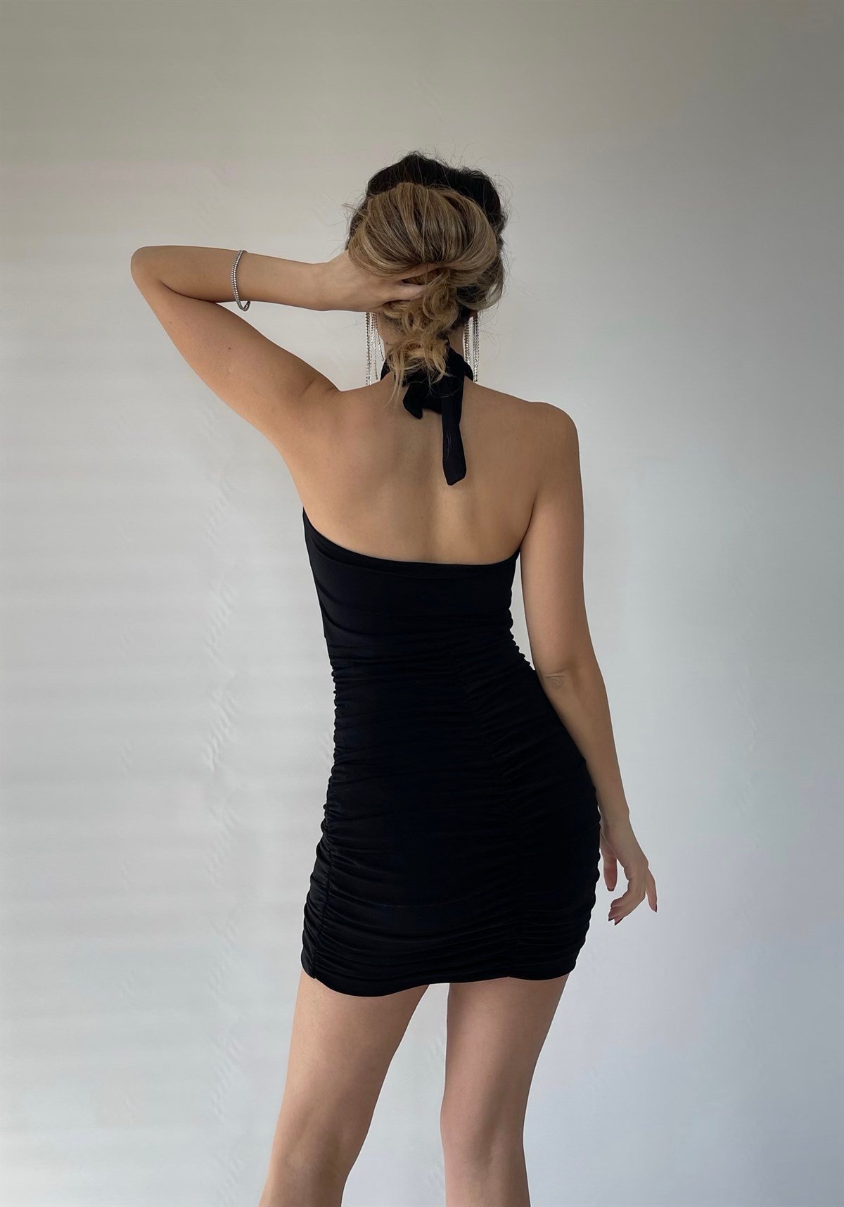 Sandy Mini Elbise- Siyah