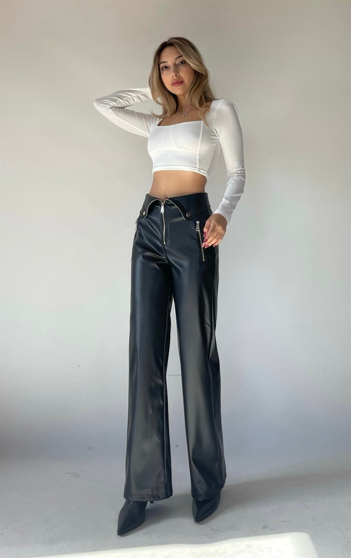 Tasarım Deri Juno Pantolon