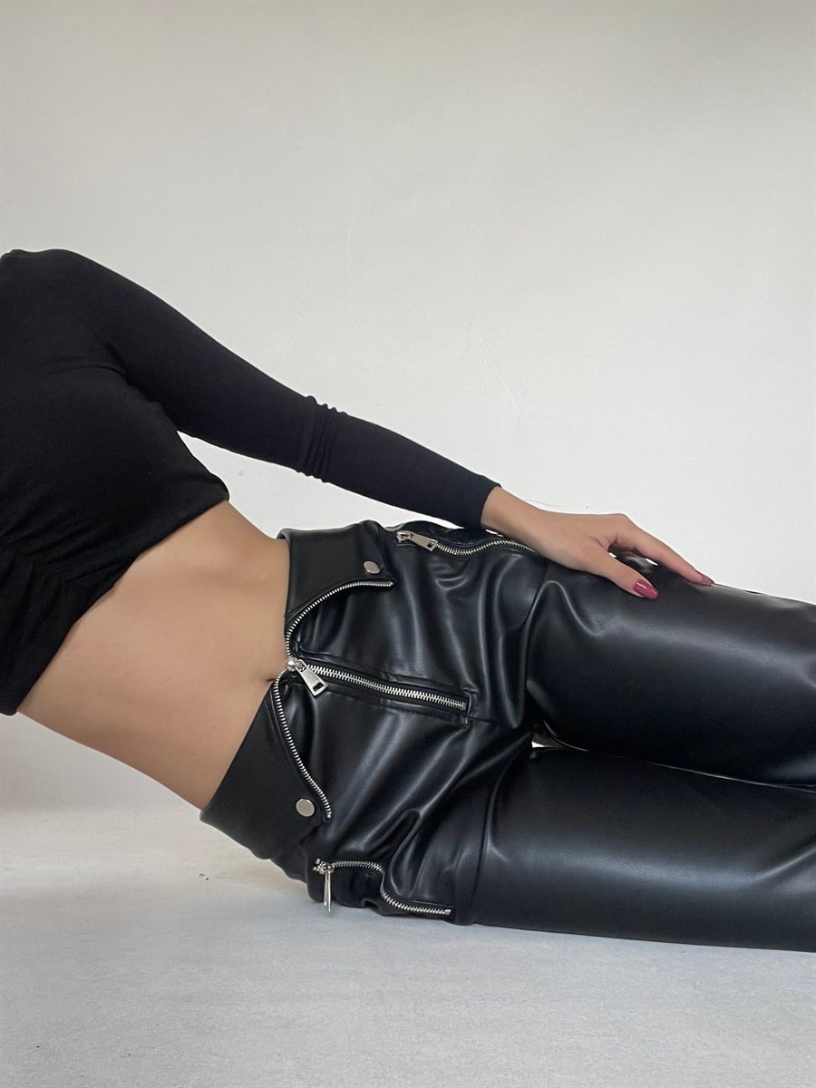 Tasarım Deri Juno Pantolon