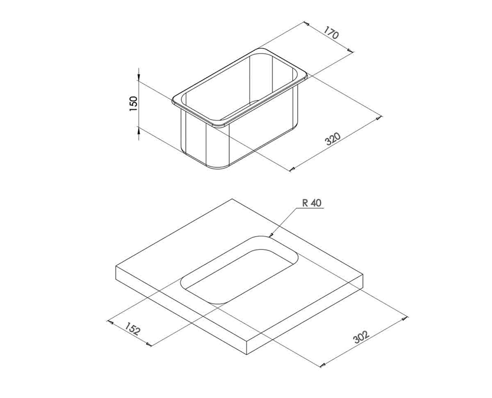 Can Dikdörtgen Evye - 320x170x150 mm - 8 Lt