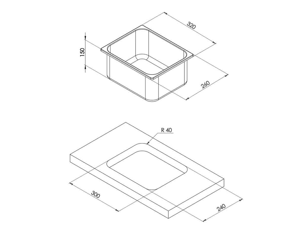 Can Dikdörtgen Evye - 320x260x150 mm - 8 Lt