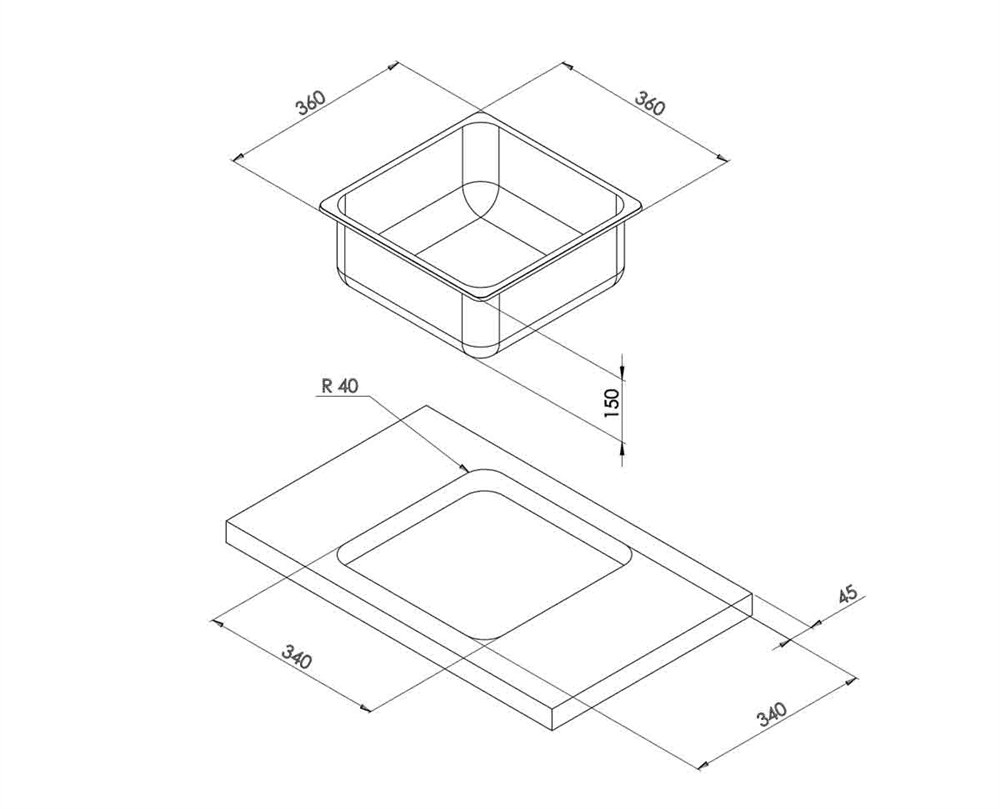 Can Kare Evye - 360x360x150 mm - 8 Lt