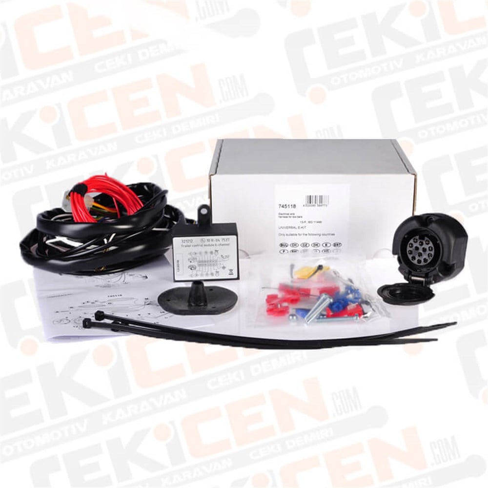 Çeki Demiri Elektrik Tesisatı Seti - 13 Pin Modüllü