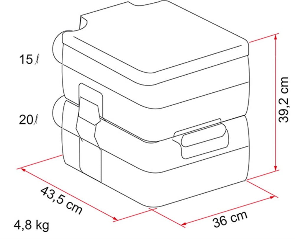 Fiamma Portatif Tuvalet Porta Potti BI-POT 39