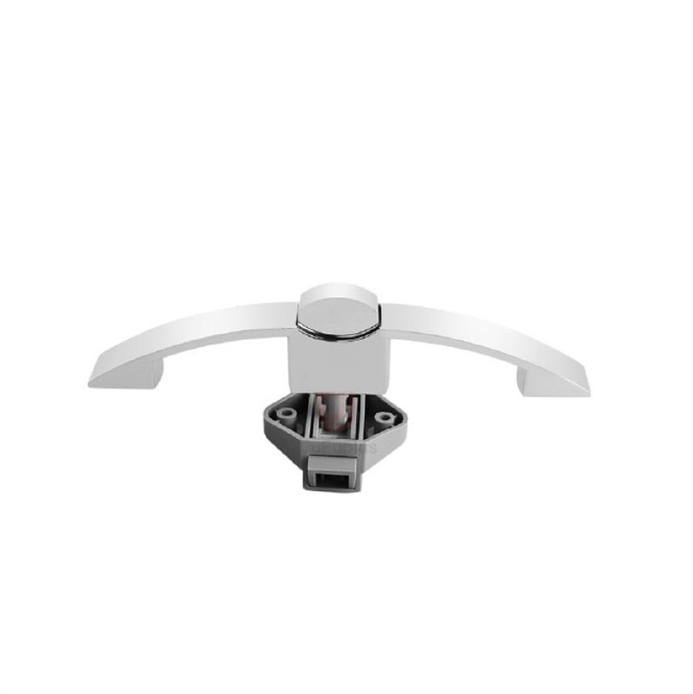 Karavan Dolap Düğmesi - Bas-Çek - Oval Krom Buton - BR4010CH