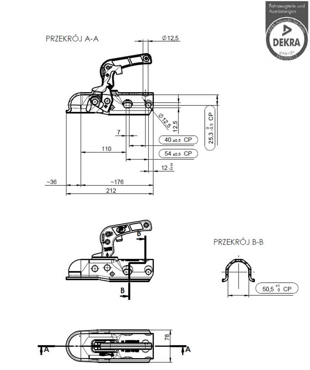 Römork & Karavan Kaplin - 2000 Kg - Yuvarlak 50 mm Bağlantı