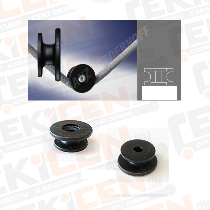 Römork Kasa İpi Düğmesi - 35 mm - Plastik - 20 Adet