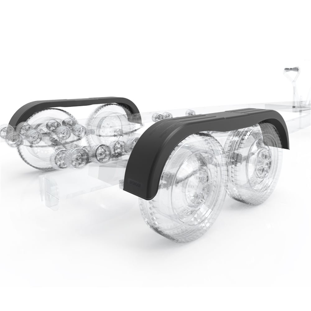 Römork Plastik Çamurluk - Çift Dingil için - 220 mm genişlik