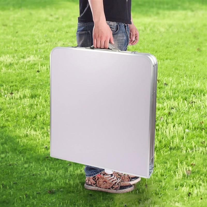Tabureli Deluxe Katlanabilir Piknik Masası Seti - Gri