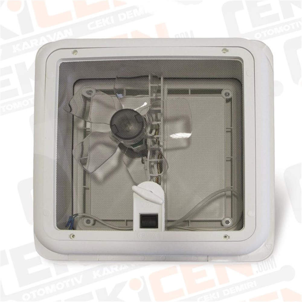 Tavan Havalandırma Heki - Fiamma Vent - Turbo Fanlı - Kristal Camlı - 28x28