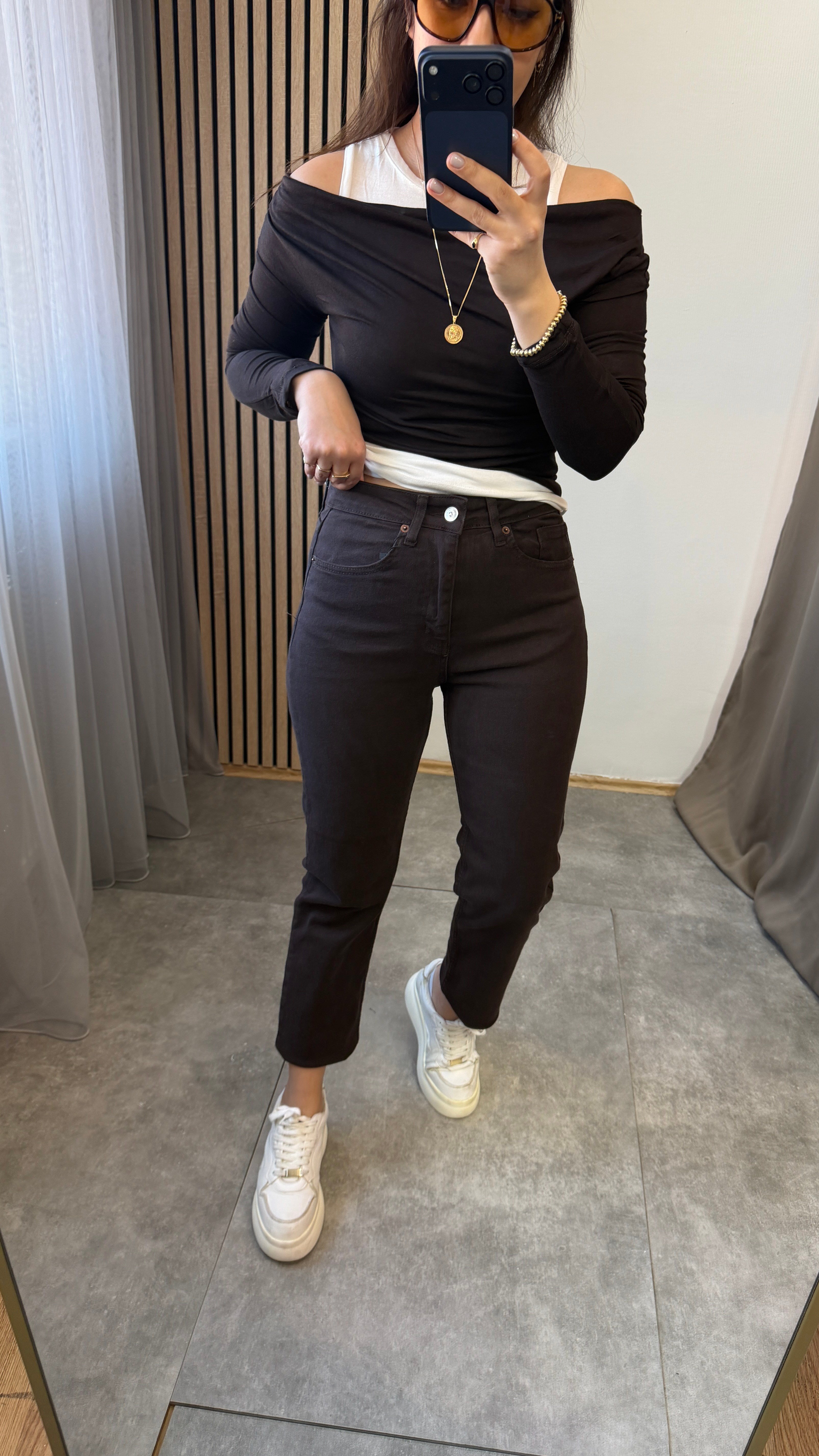 BOYFİT JEAN ACI KAHVE