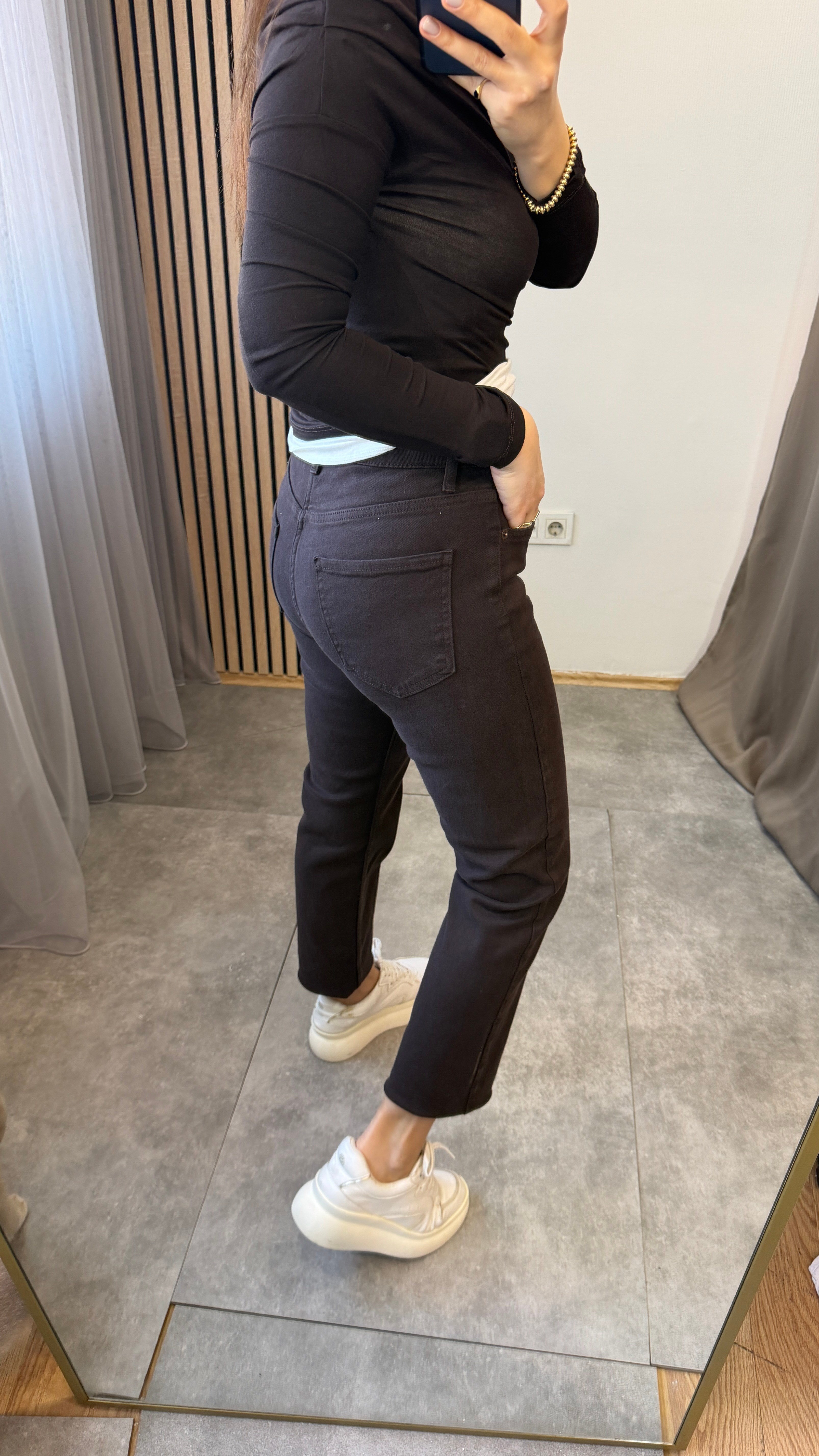 BOYFİT JEAN ACI KAHVE