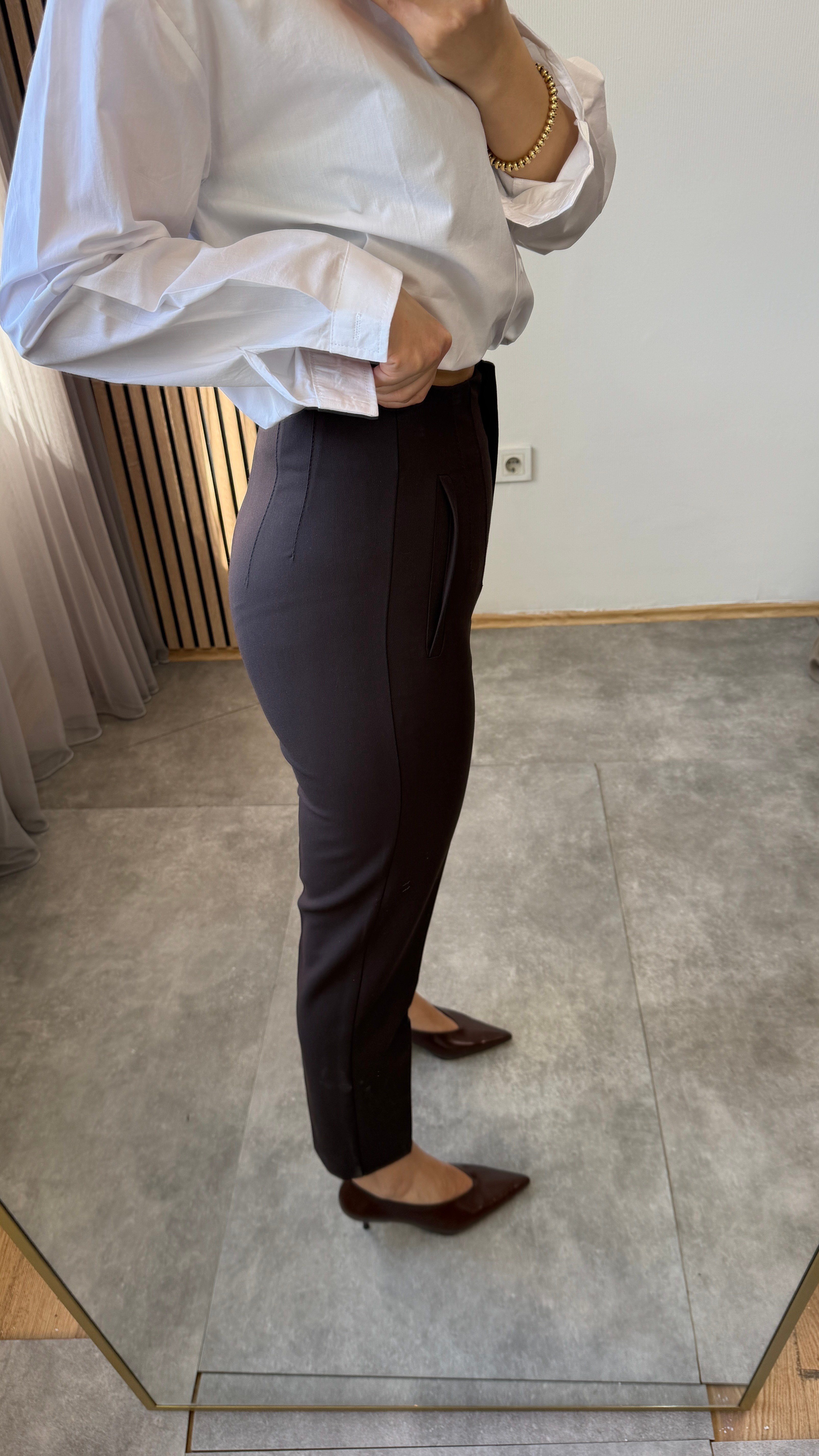 KAROL PENSLİ PANTOLON ACI KAHVE