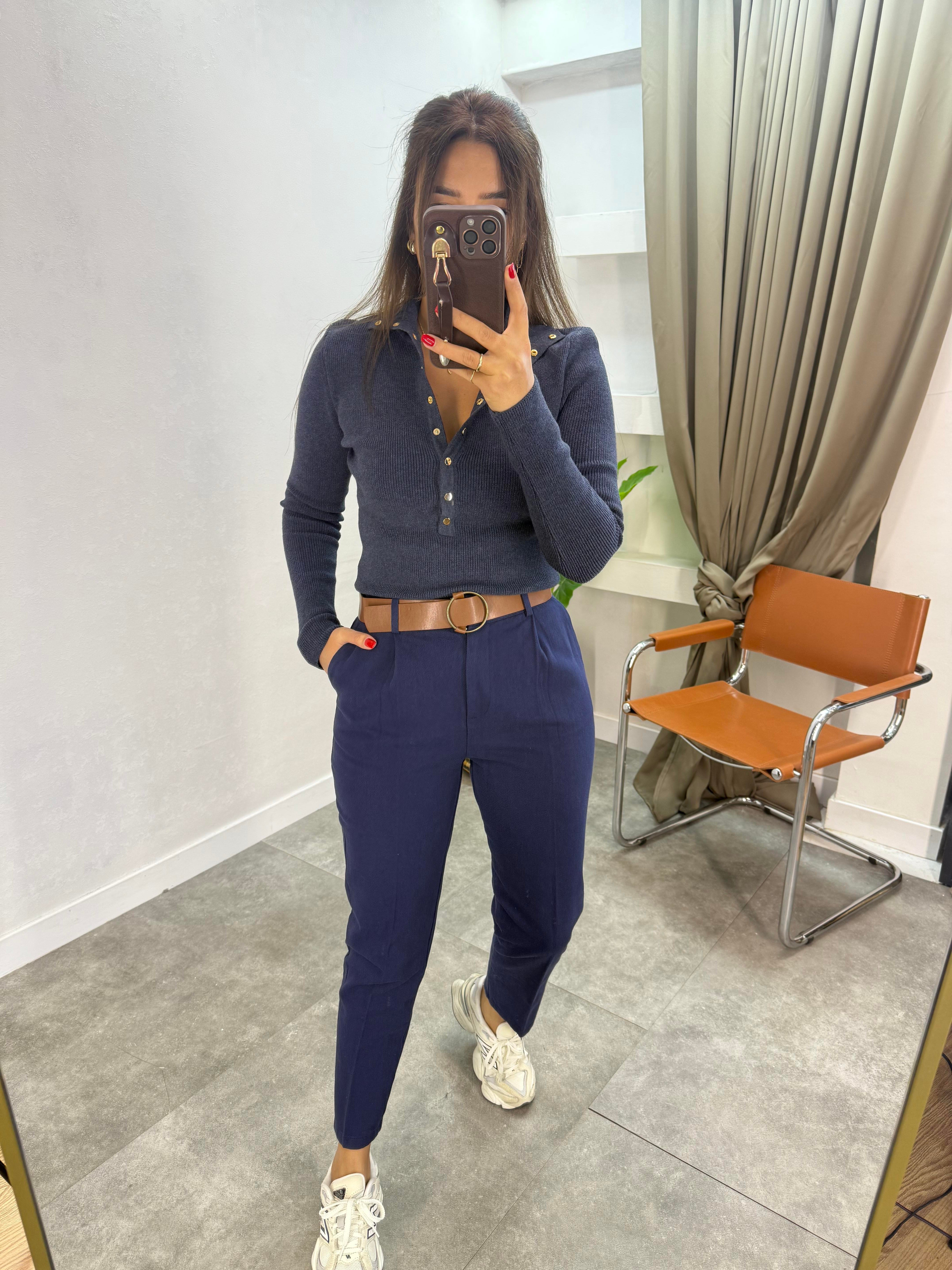 KEMERLİ GABARDİN PANT LACİ