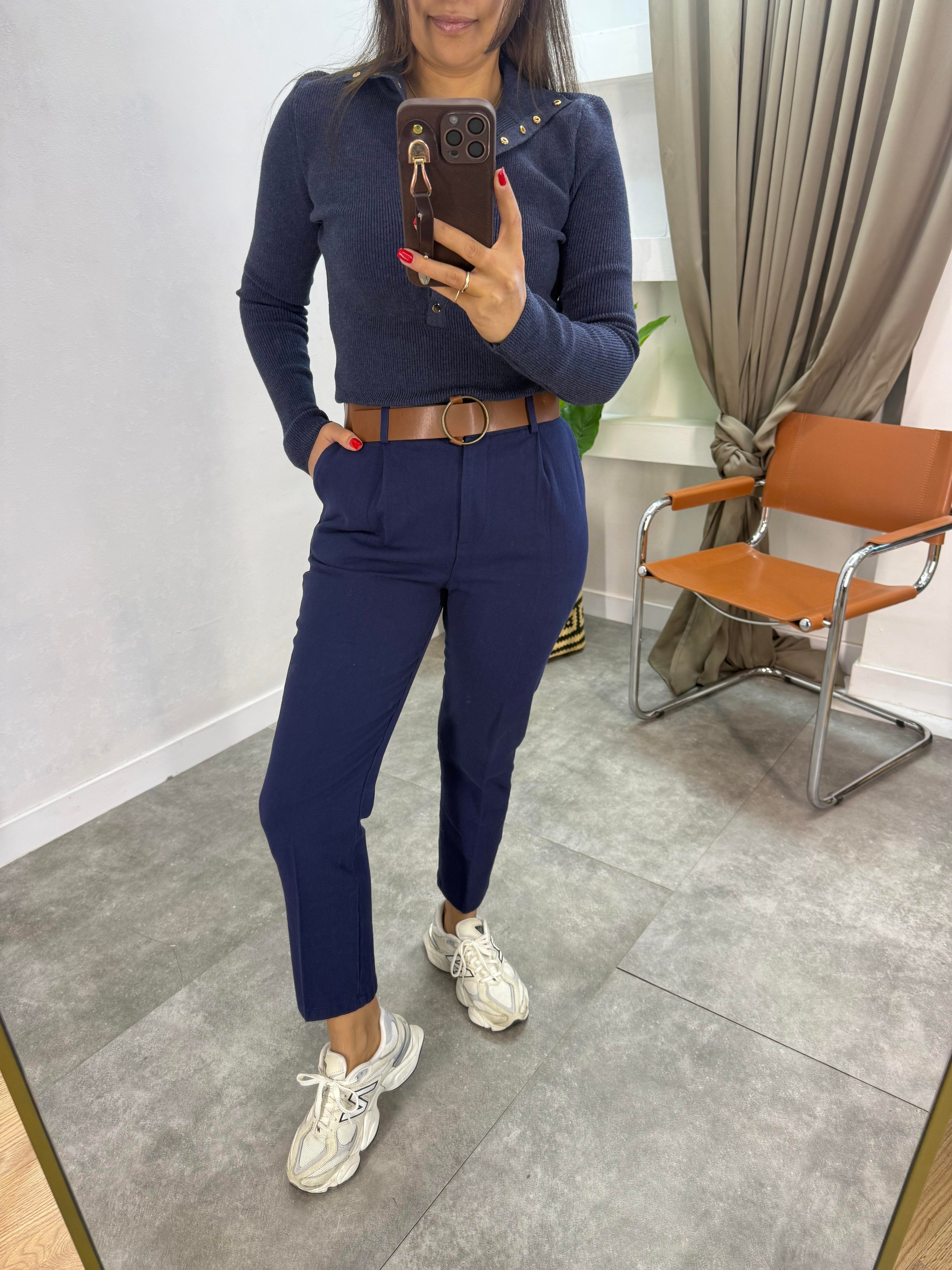 KEMERLİ GABARDİN PANT LACİ